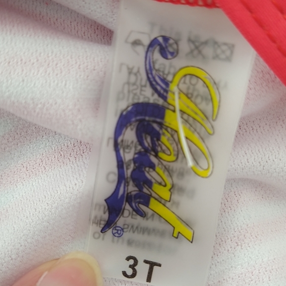 NWT Girls Toddler Stripe Pineapple UPF 50+ Protection One Piece Swimsuit - Picture 5 of 6